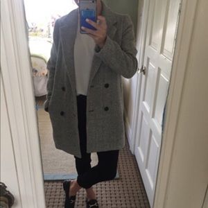 Madewell herringbone wool pea coat
